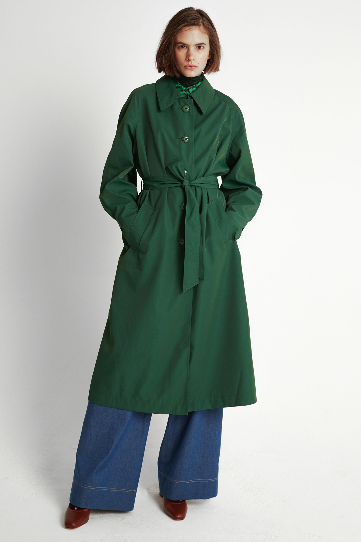 elegant raincoat with hood